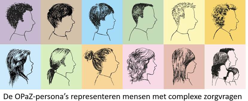 Iconen van persona's met complexe zorgvragen