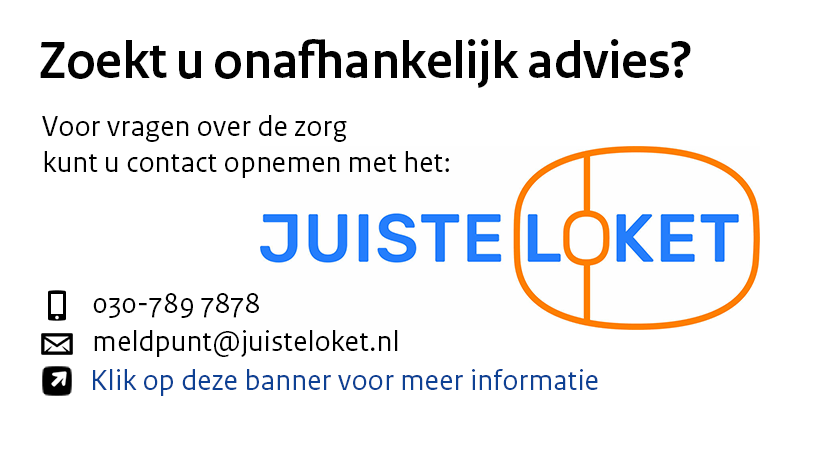 Gegevens Juiste Loket: Telefoon 030-7897878, E-mail meldpunt@juisteloket.nl
