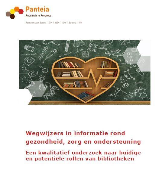 Omslag rapport Panteia naar rol van bibliotheken bij informatie over zorg